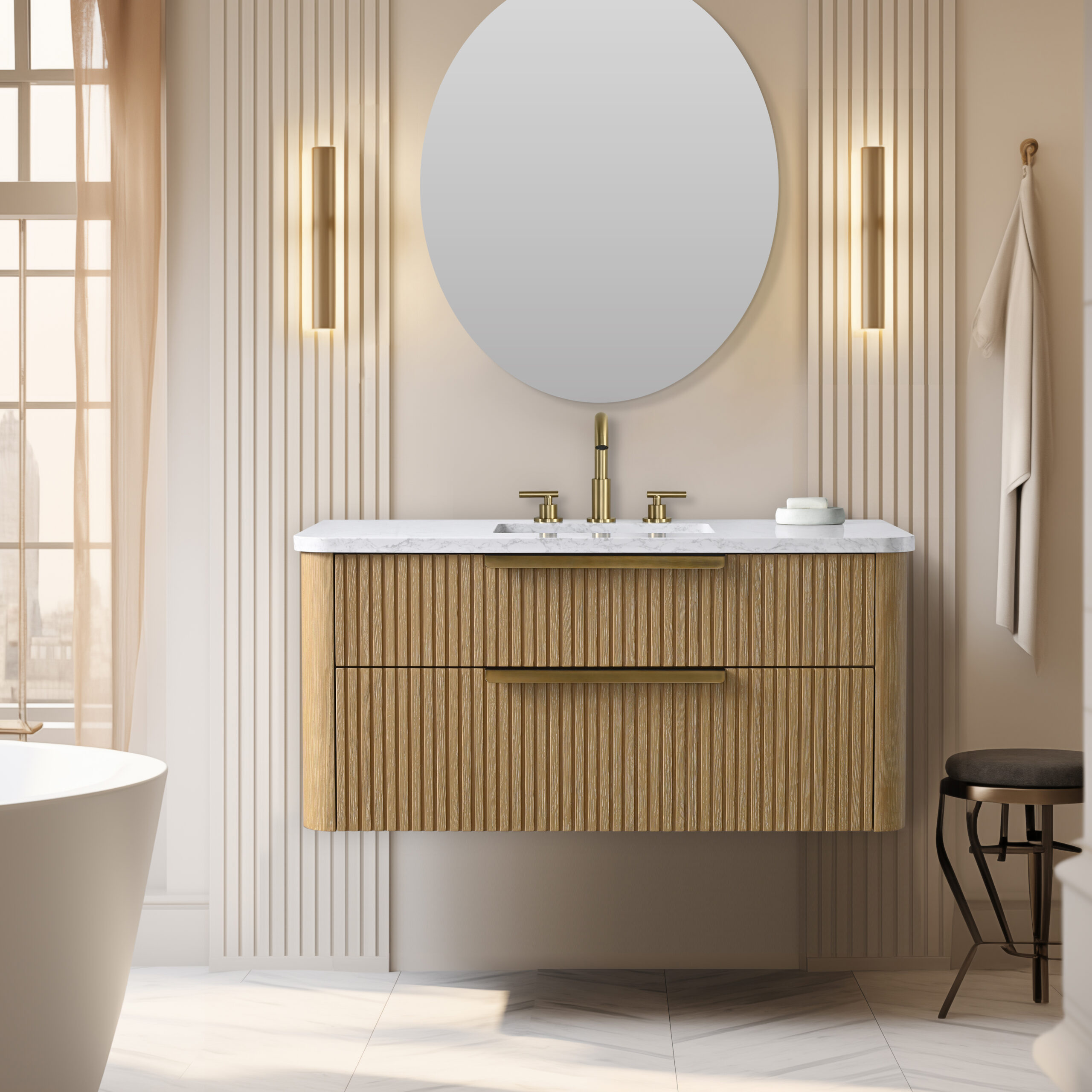 Bathroom vanity cabinetry
